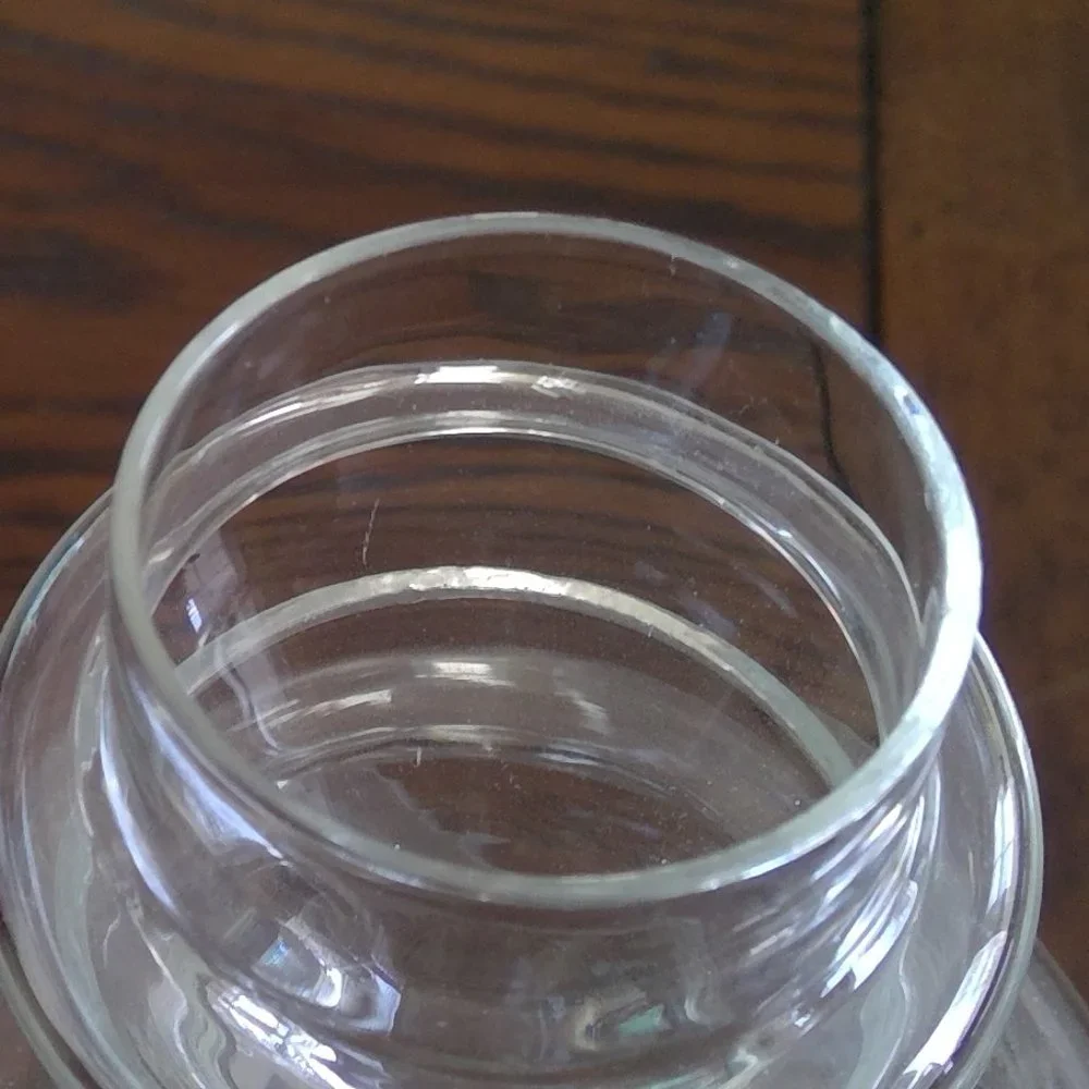 Glass Apothecary Jar, Etched Leaves + Berries
